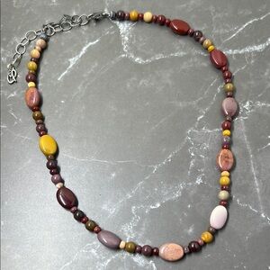 Carolyn Pollack 925 Jasper Mookaite Beaded Necklace